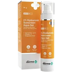 The Derma Co 1percent Hyaluronic Sunscreen SPF50 PAPlusPlusPlusPlus - 50 g - Rokomari